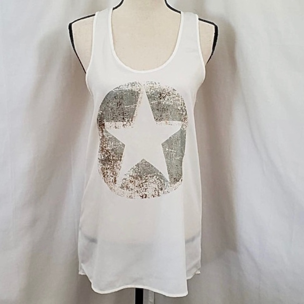 Stranded star racerback tank top
